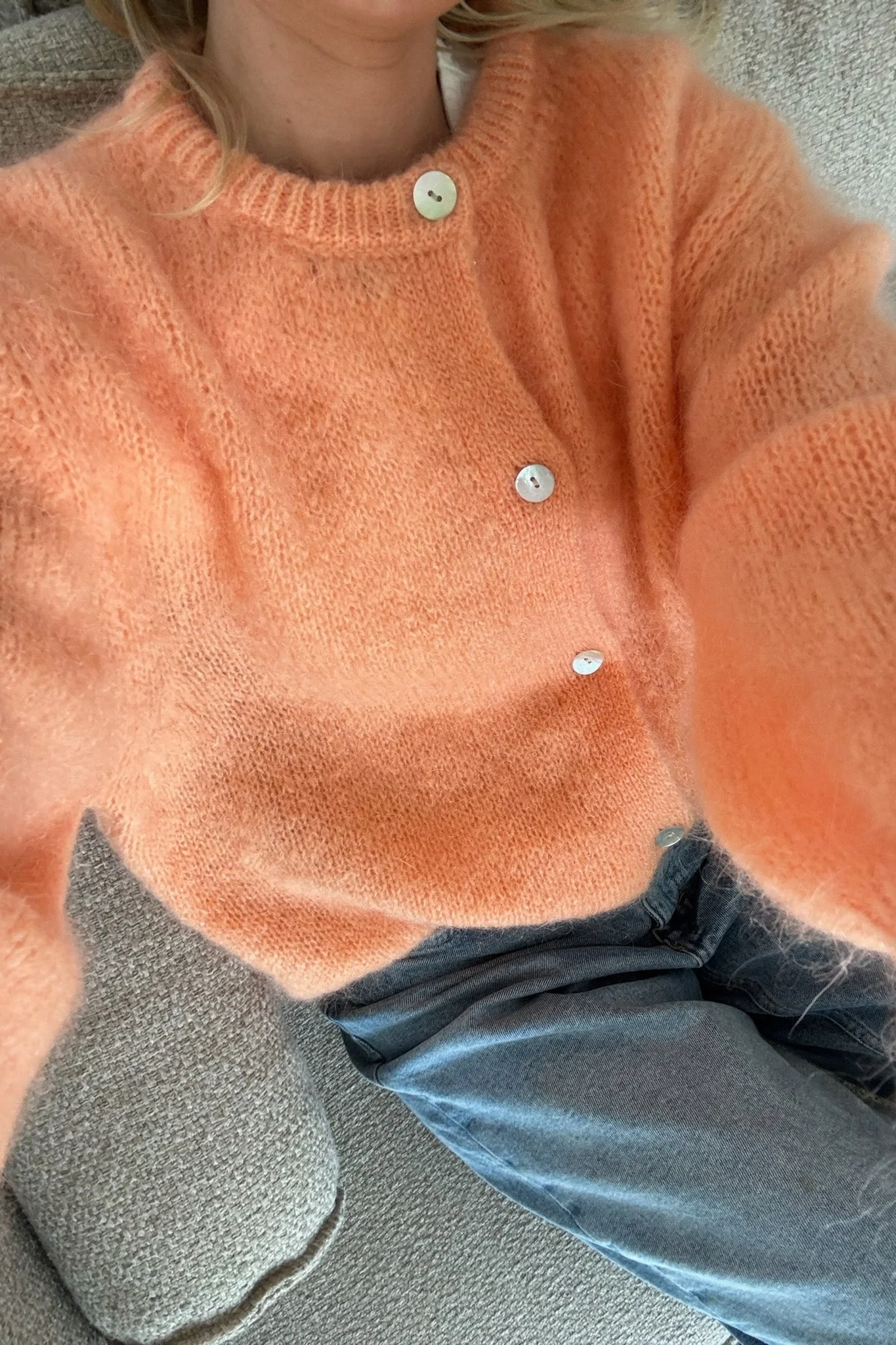 Ida Cardigan Orange - Image 5