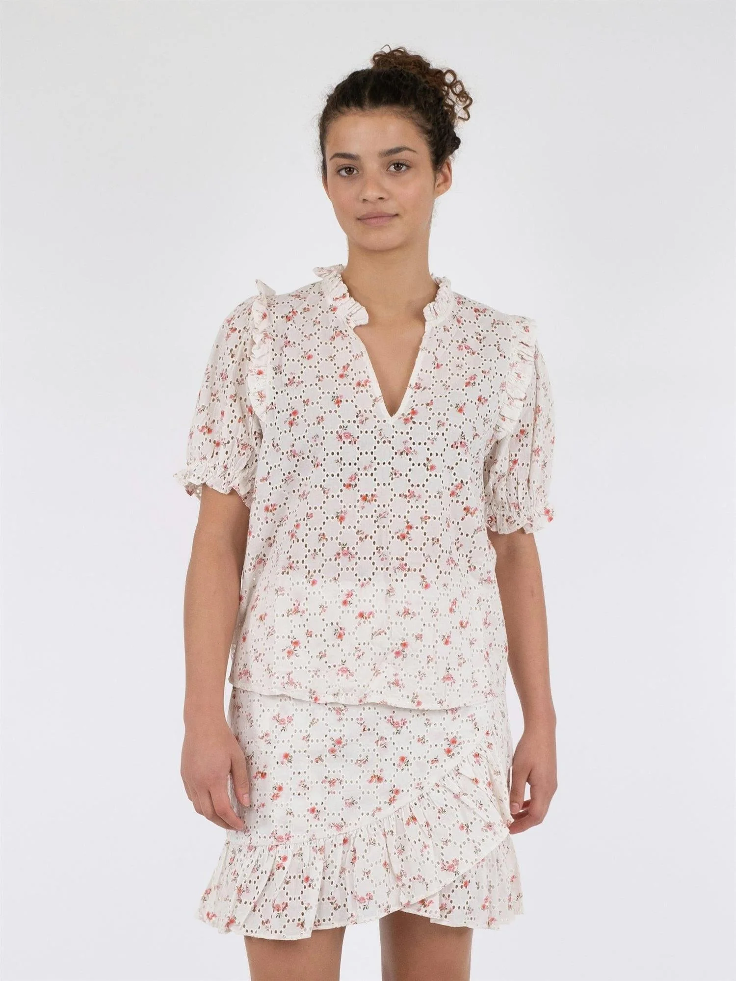 Rosalie Embroidery Rose Blouse Pink - Image 5