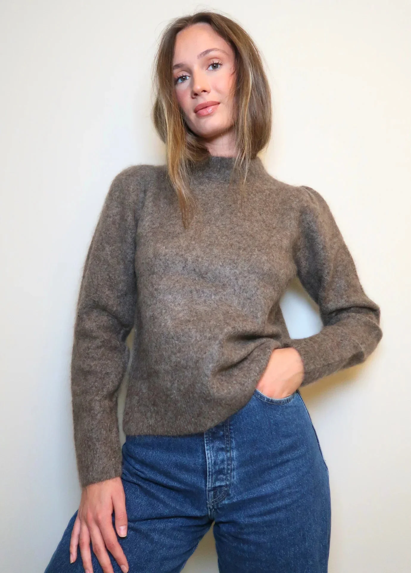 Bella Mohair Sweater Taupe