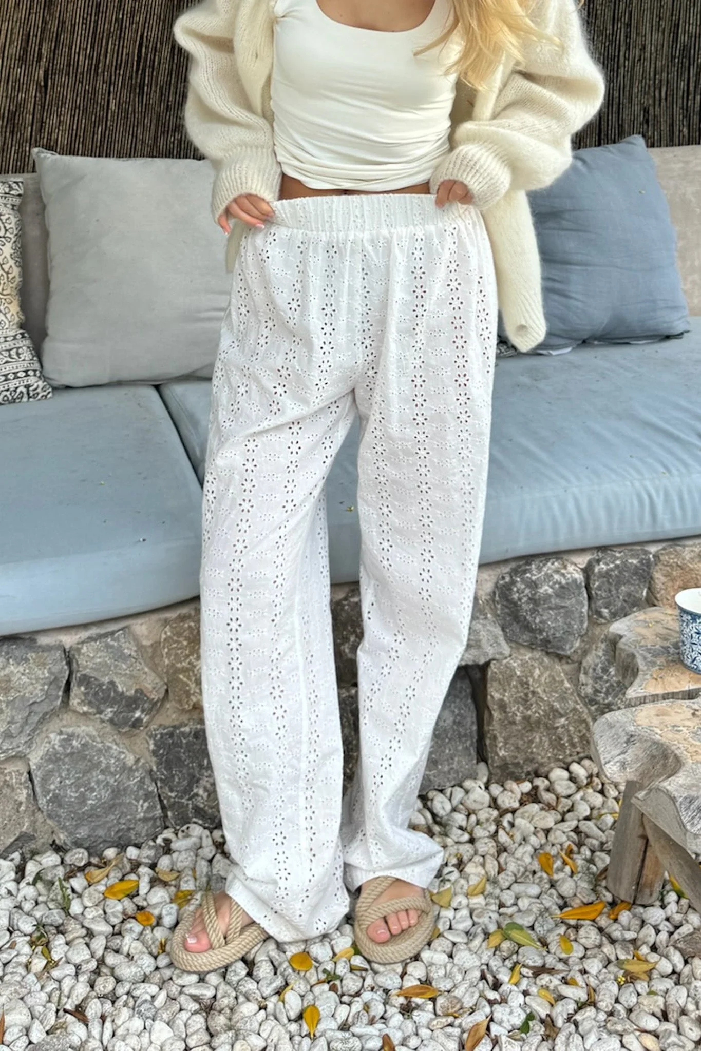 Zhannaic Pants White Embroidery - Image 5
