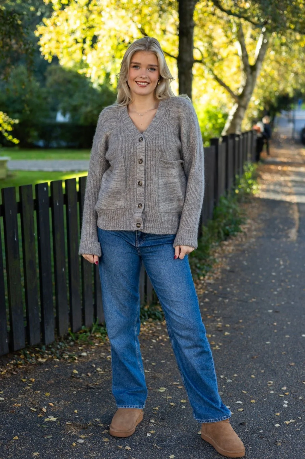 Alva Ls Knit Cardigan Steel Gray Birch - Image 4
