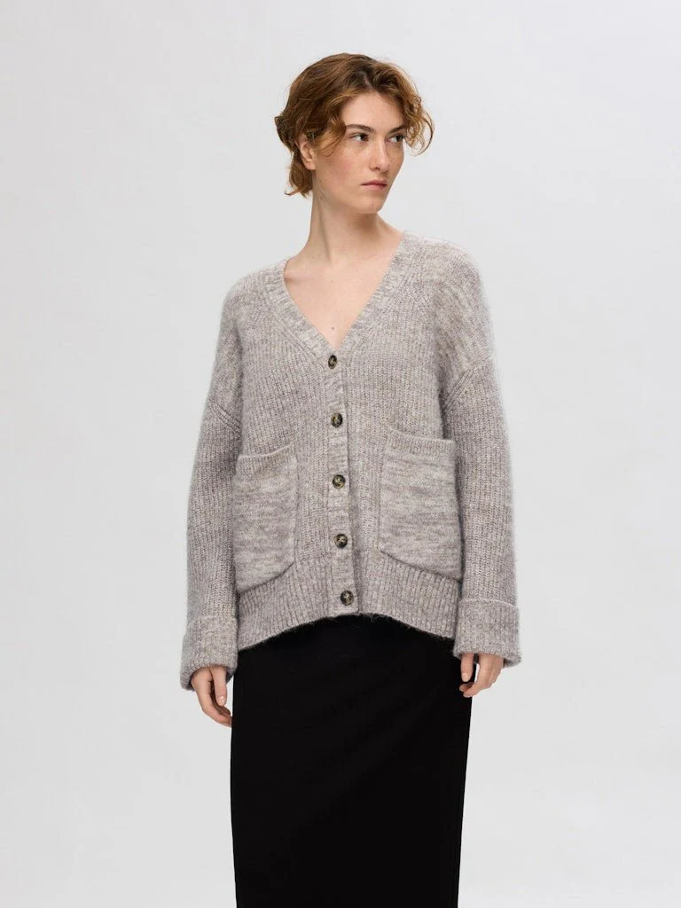 Alva Ls Knit Cardigan Steel Gray Birch - Image 6
