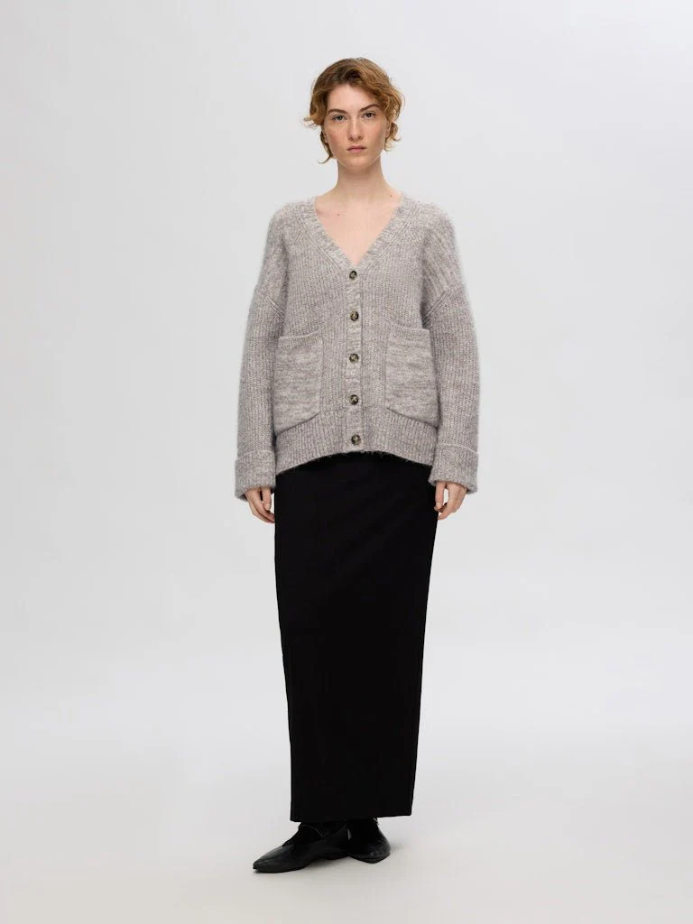 Alva Ls Knit Cardigan Steel Gray Birch - Image 7