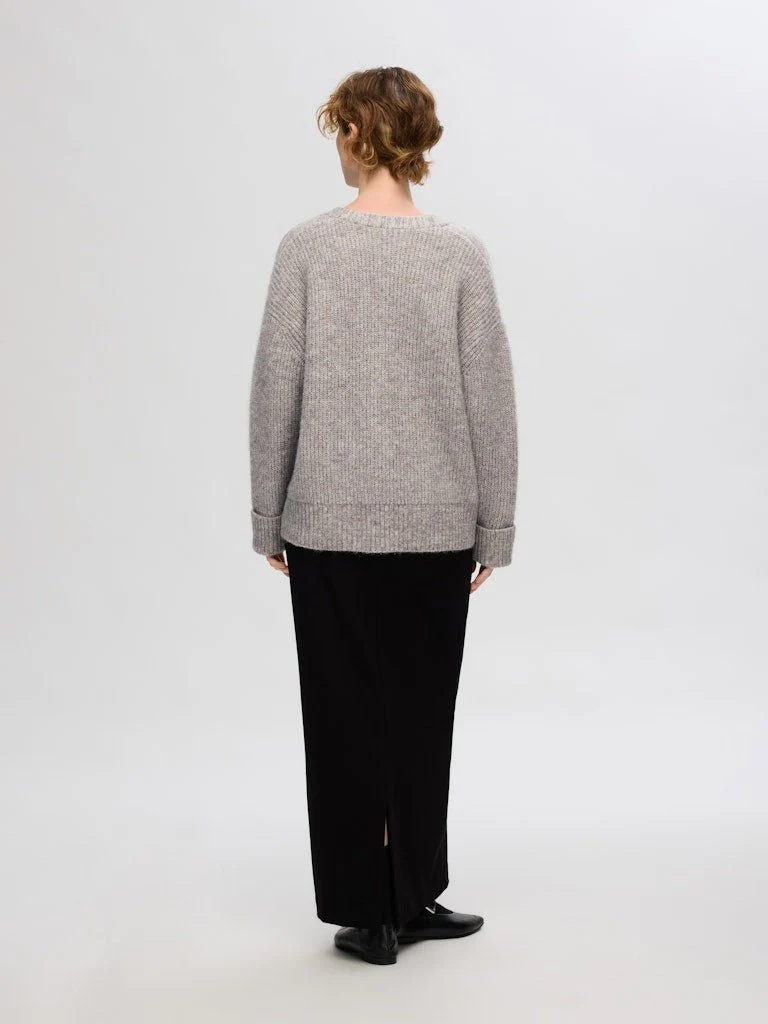 Alva Ls Knit Cardigan Steel Gray Birch - Image 8