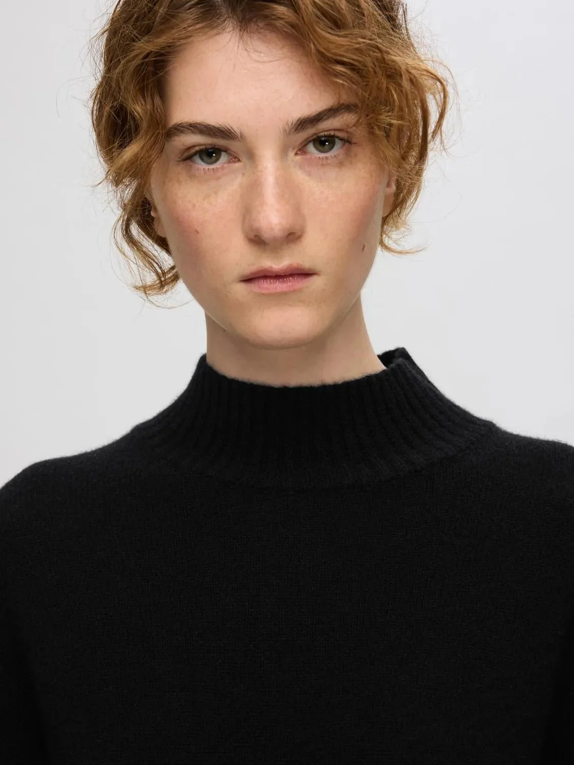 Cille Ls Knit High Neck Black - Image 5
