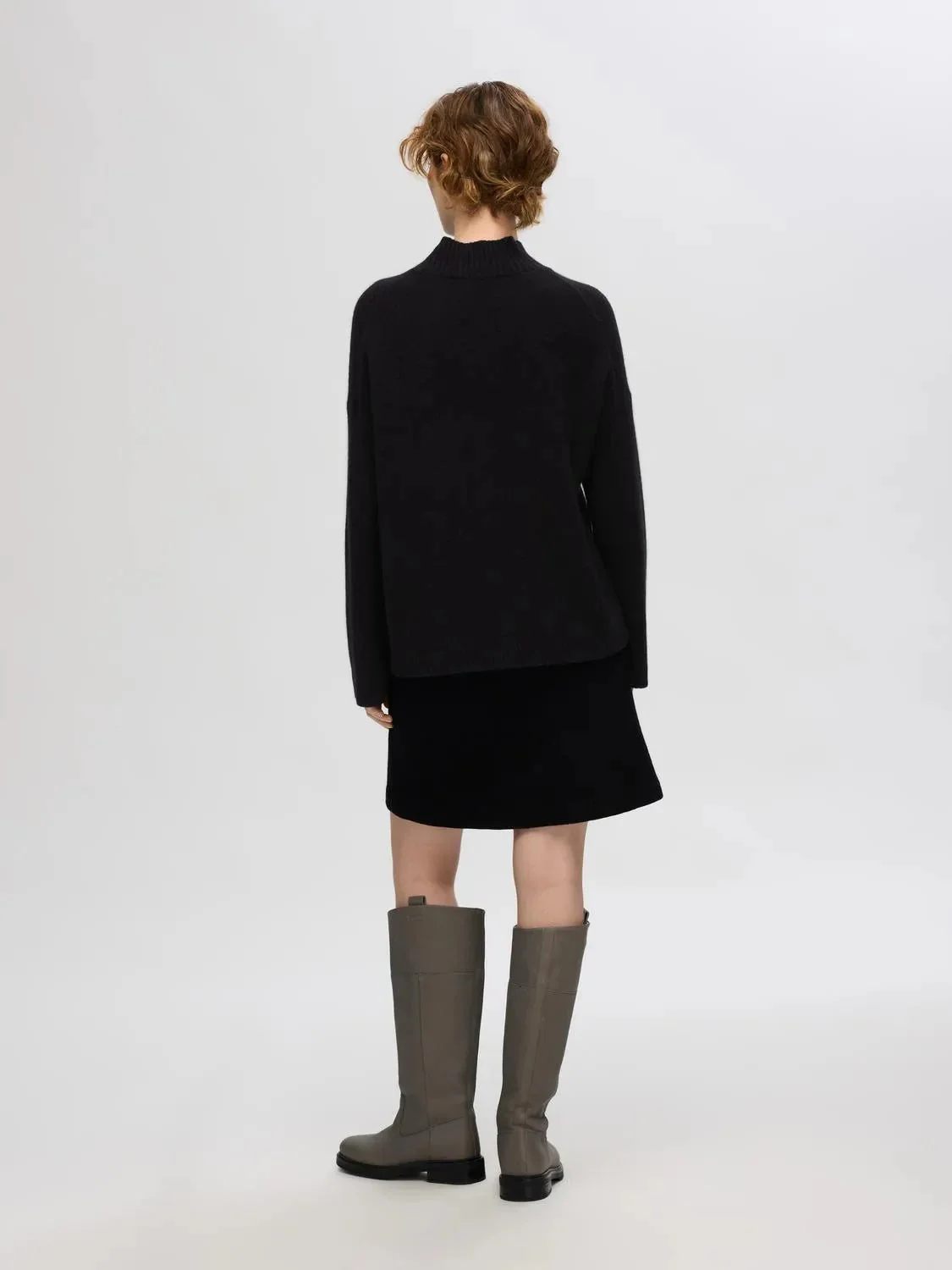 Cille Ls Knit High Neck Black - Image 6
