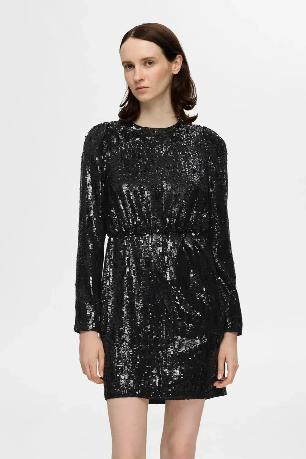 Ari-Colyn Ls Short Sequins Dress Black - Image 5