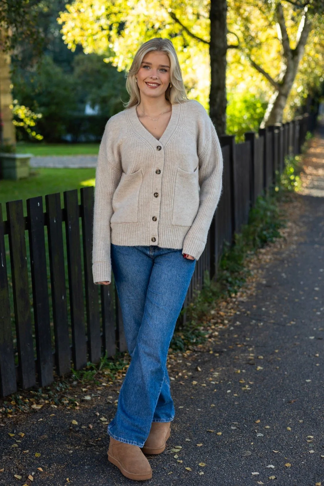 Alva Ls Knit Cardigan Birch Melange - Image 4
