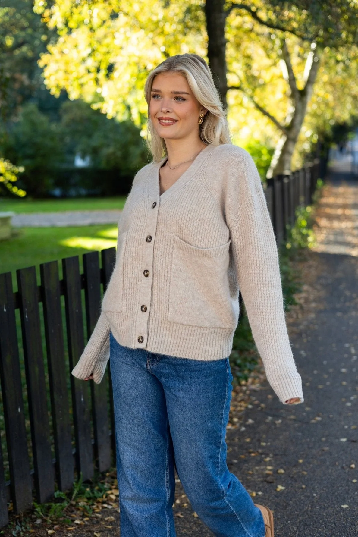 Alva Ls Knit Cardigan Birch Melange - Image 5