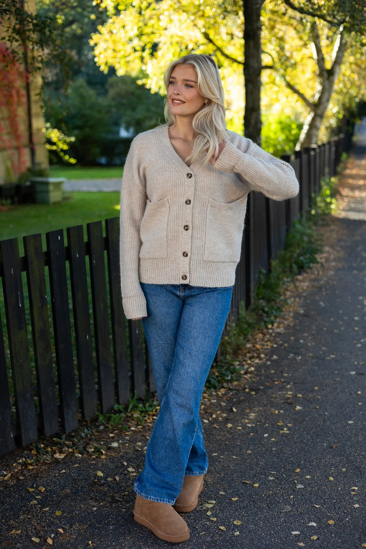 Alva Ls Knit Cardigan Birch Melange - Image 6