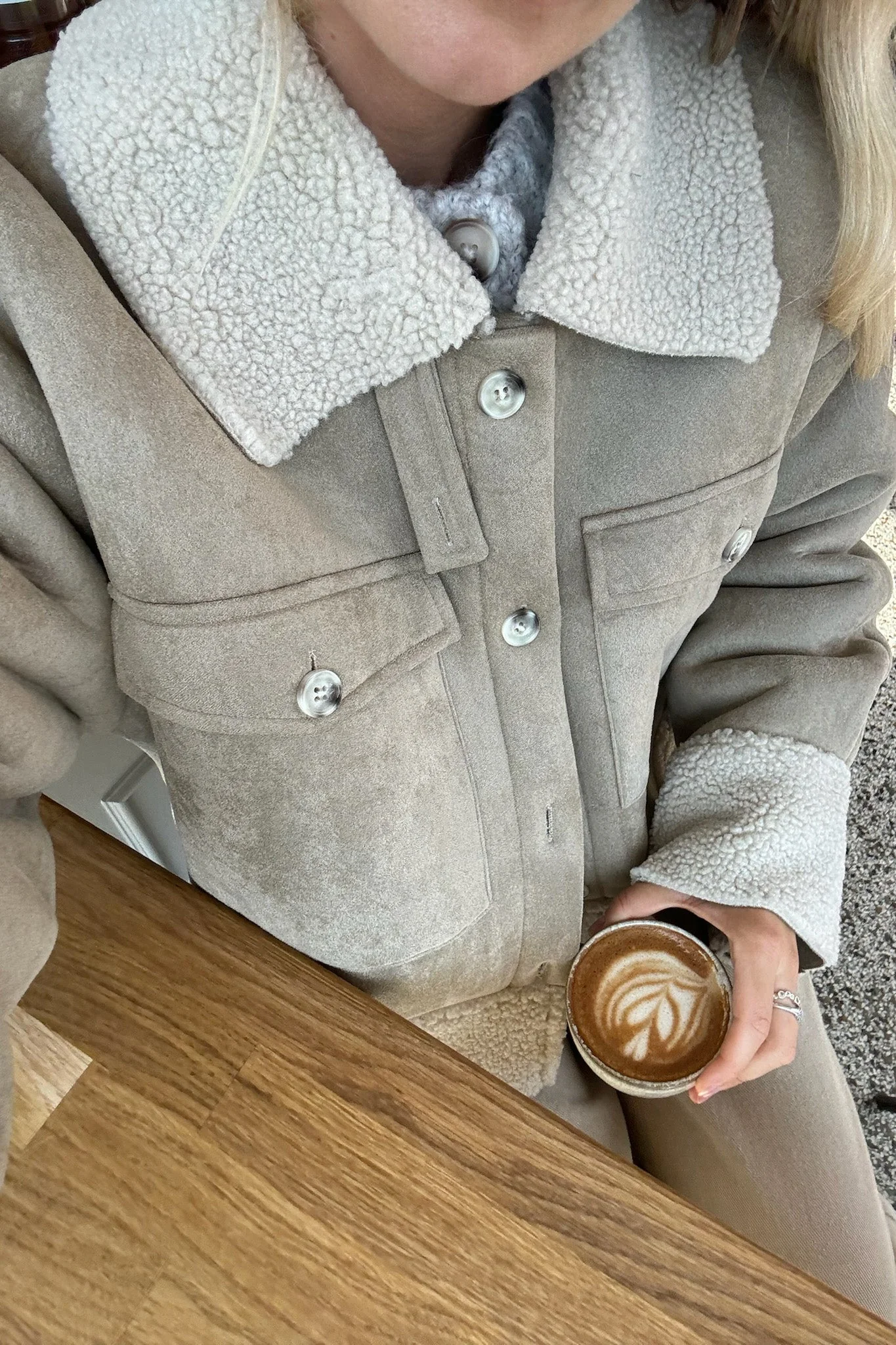Theaic Teddy Jacket Light Brown - Image 2