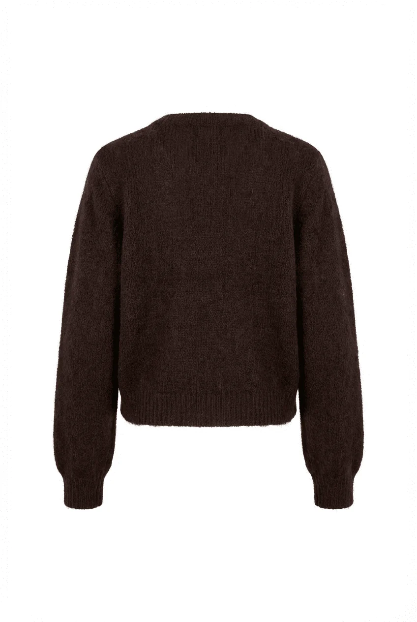 Ida Cardigan Dark Brown - Image 6