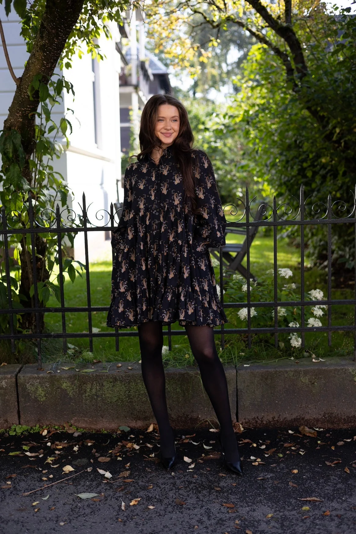 Poplin Tiered Dress Midnight Paisley - Image 5
