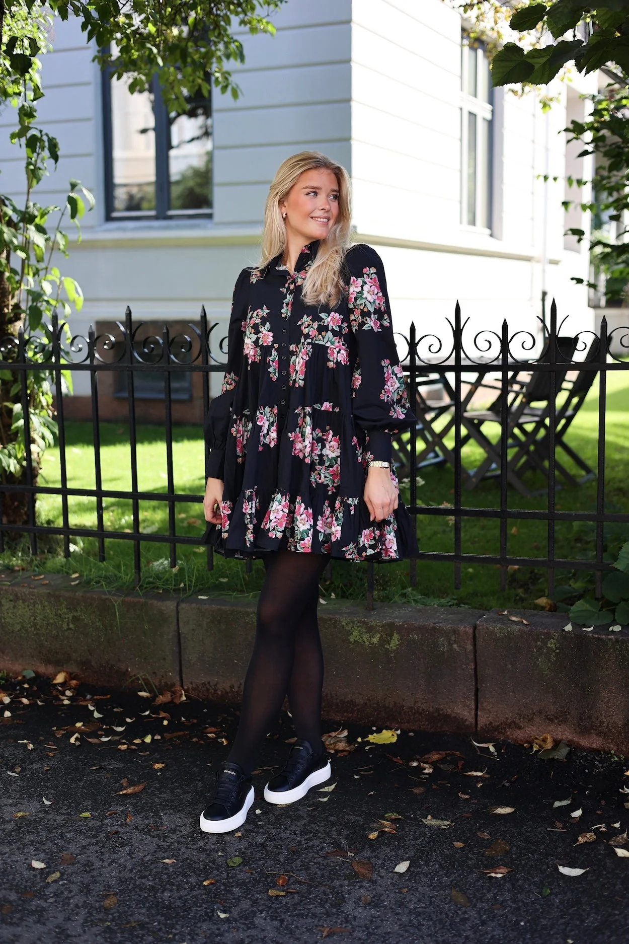 Poplin Tiered Dress Apple Blossom - Image 6