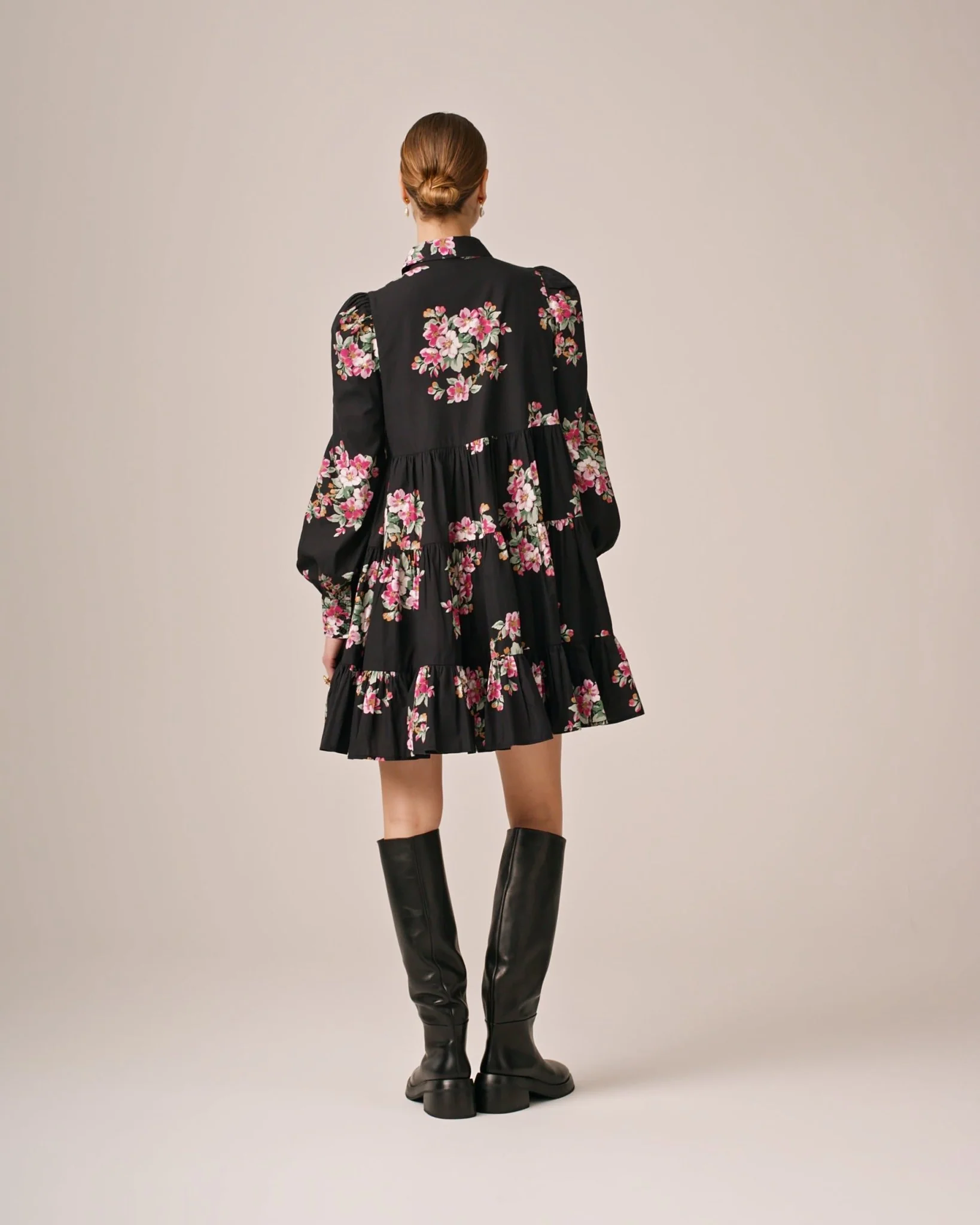 Poplin Tiered Dress Apple Blossom - Image 7