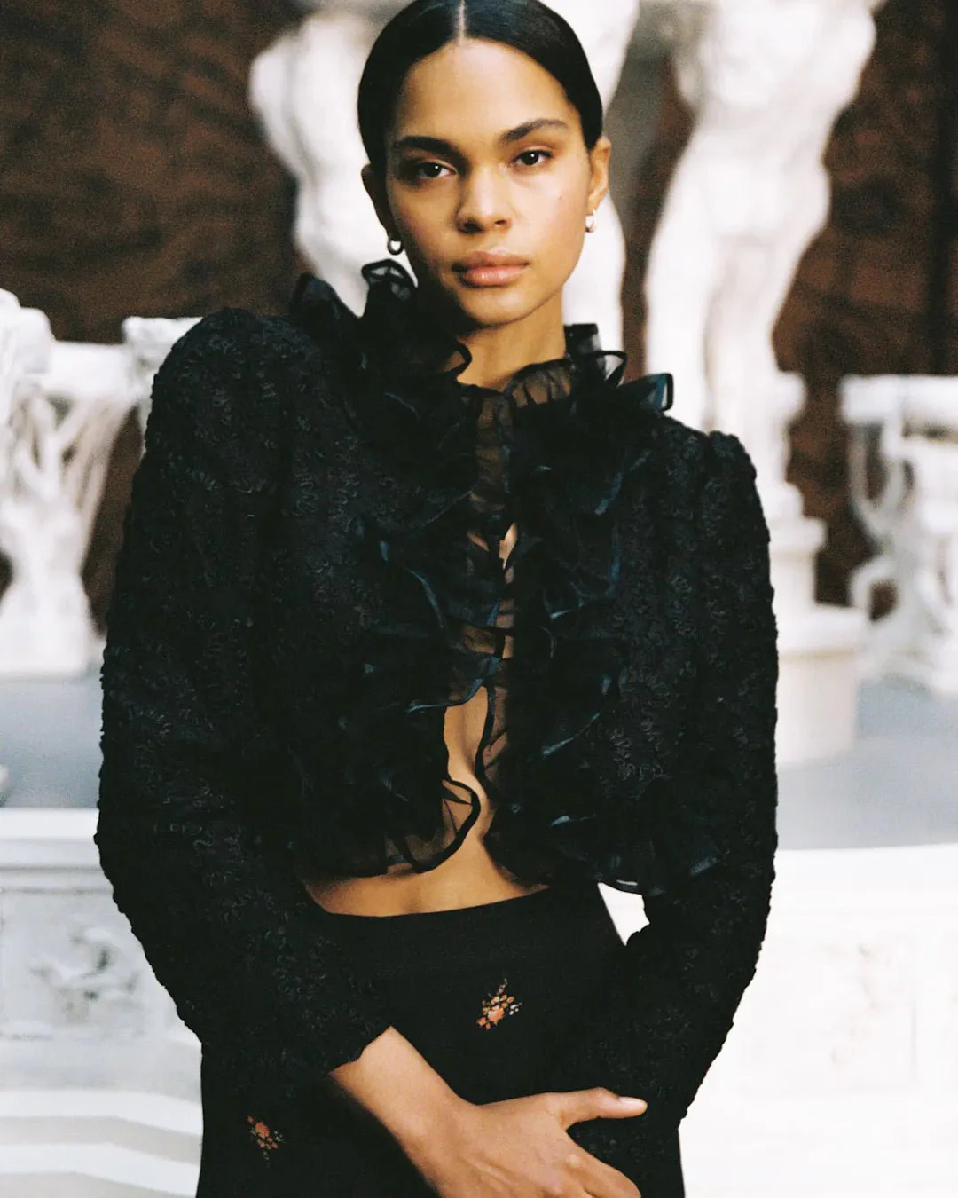 Embroidered Jacket Black