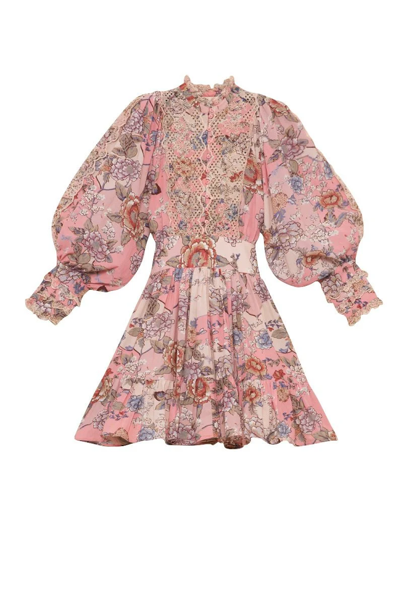 Cotton Slub Mini Dress Botanical - Image 2