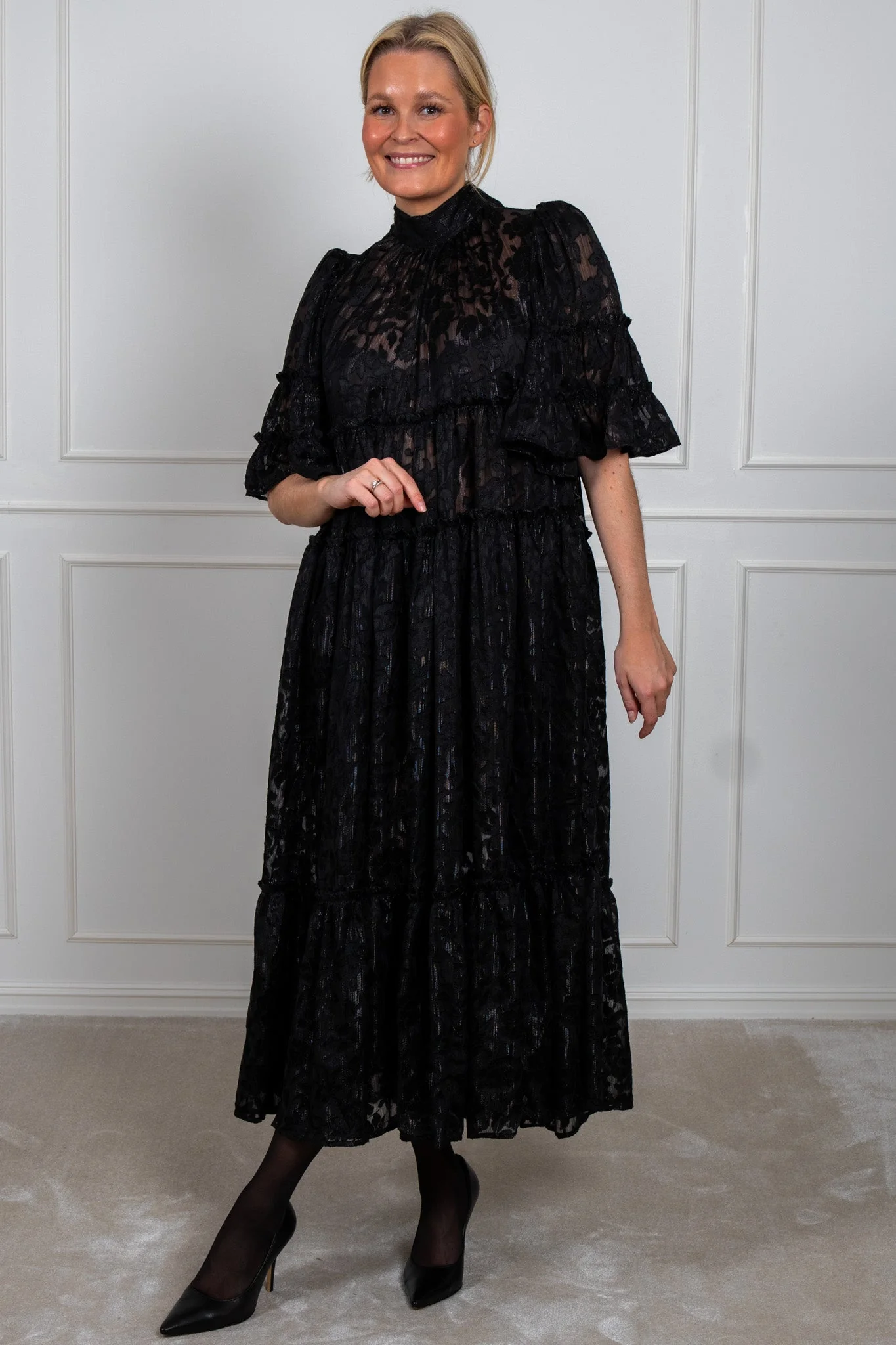 Devore Midi Dress Black - Image 2