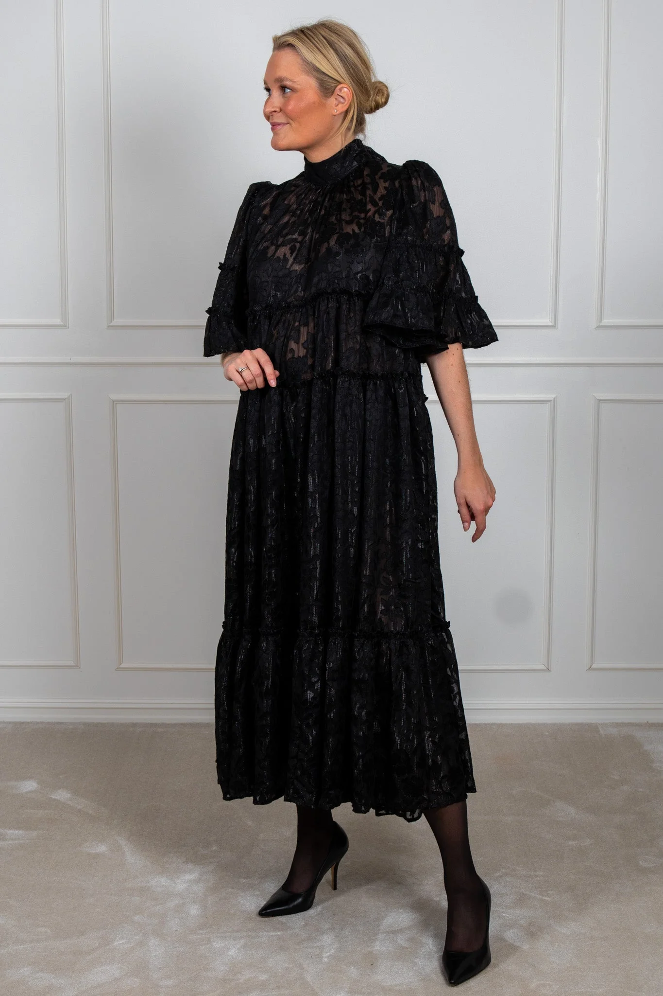 Devore Midi Dress Black - Image 5