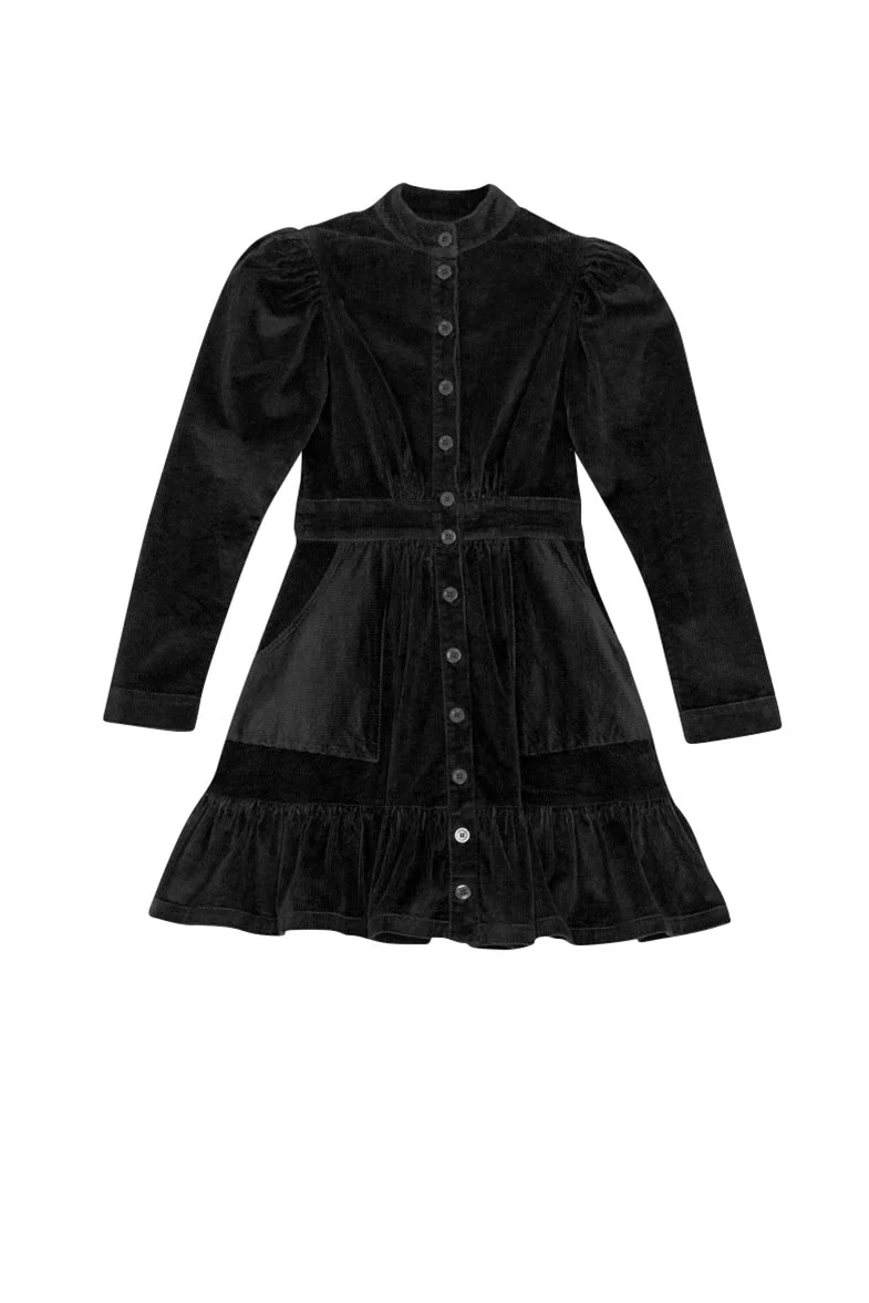 Corduroy Mini Dress Black - Image 2