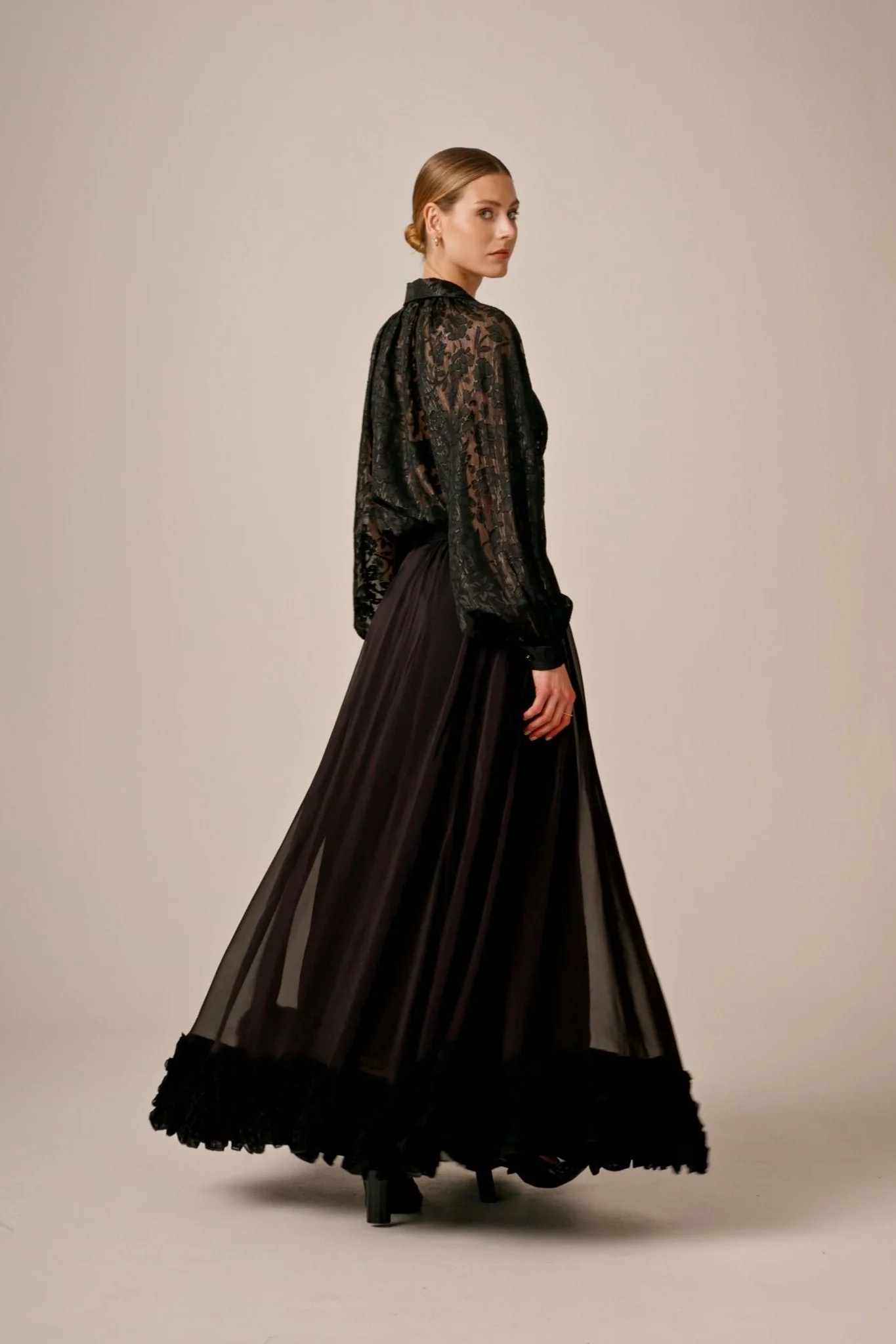 Devore Blouse Black - Image 8