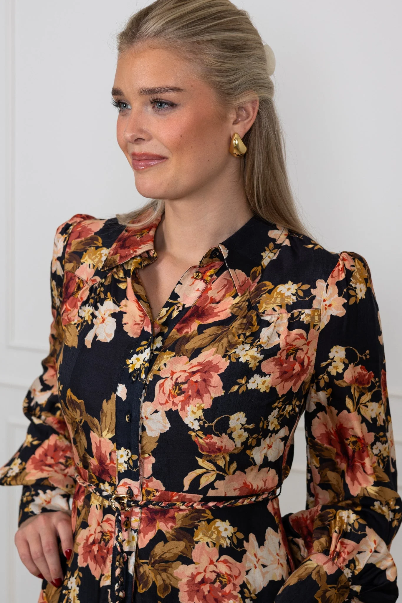 Striped Mini Dress Evening Roses - Image 2