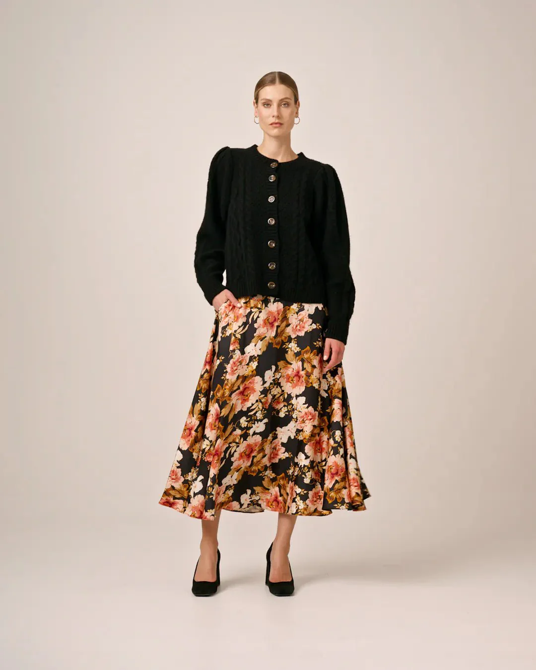 Striped Skirt Evening Roses - Image 2
