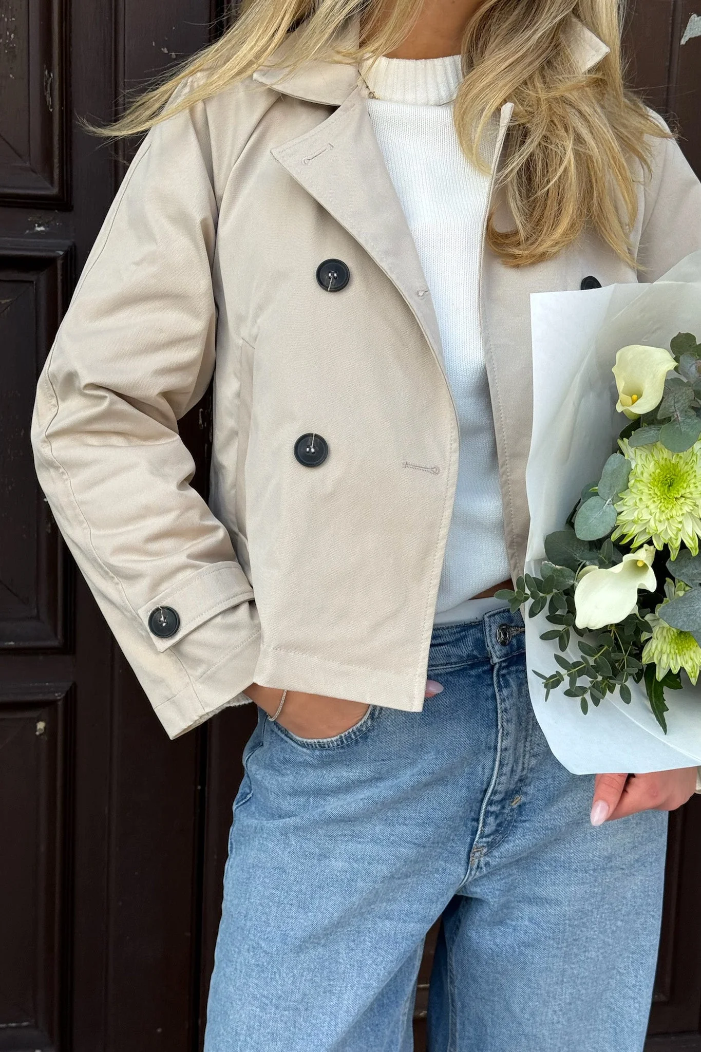 Luna Trenchcoat Light Beige - Image 3