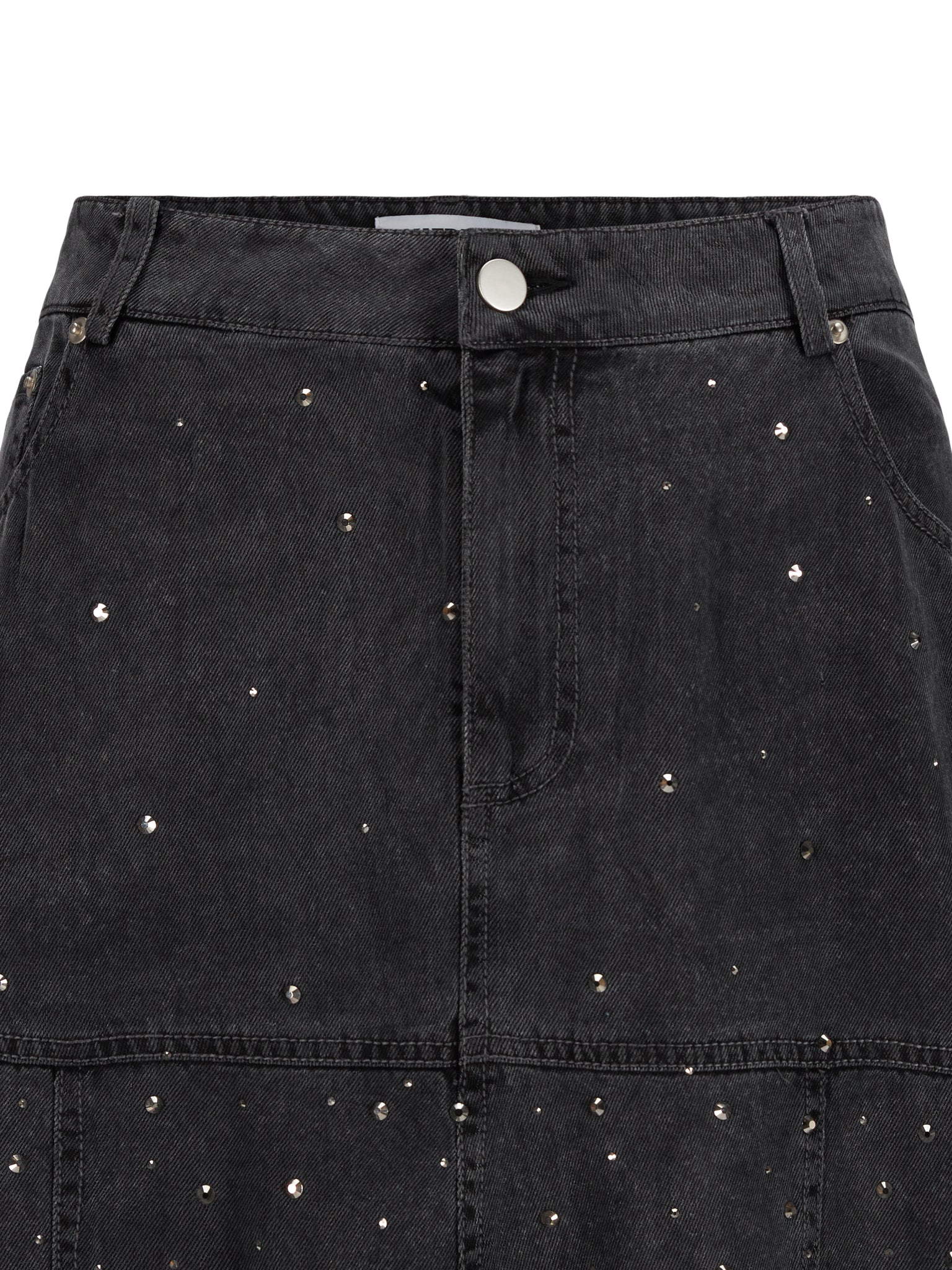 Bristol Stud Skirt Washed Black - Image 3