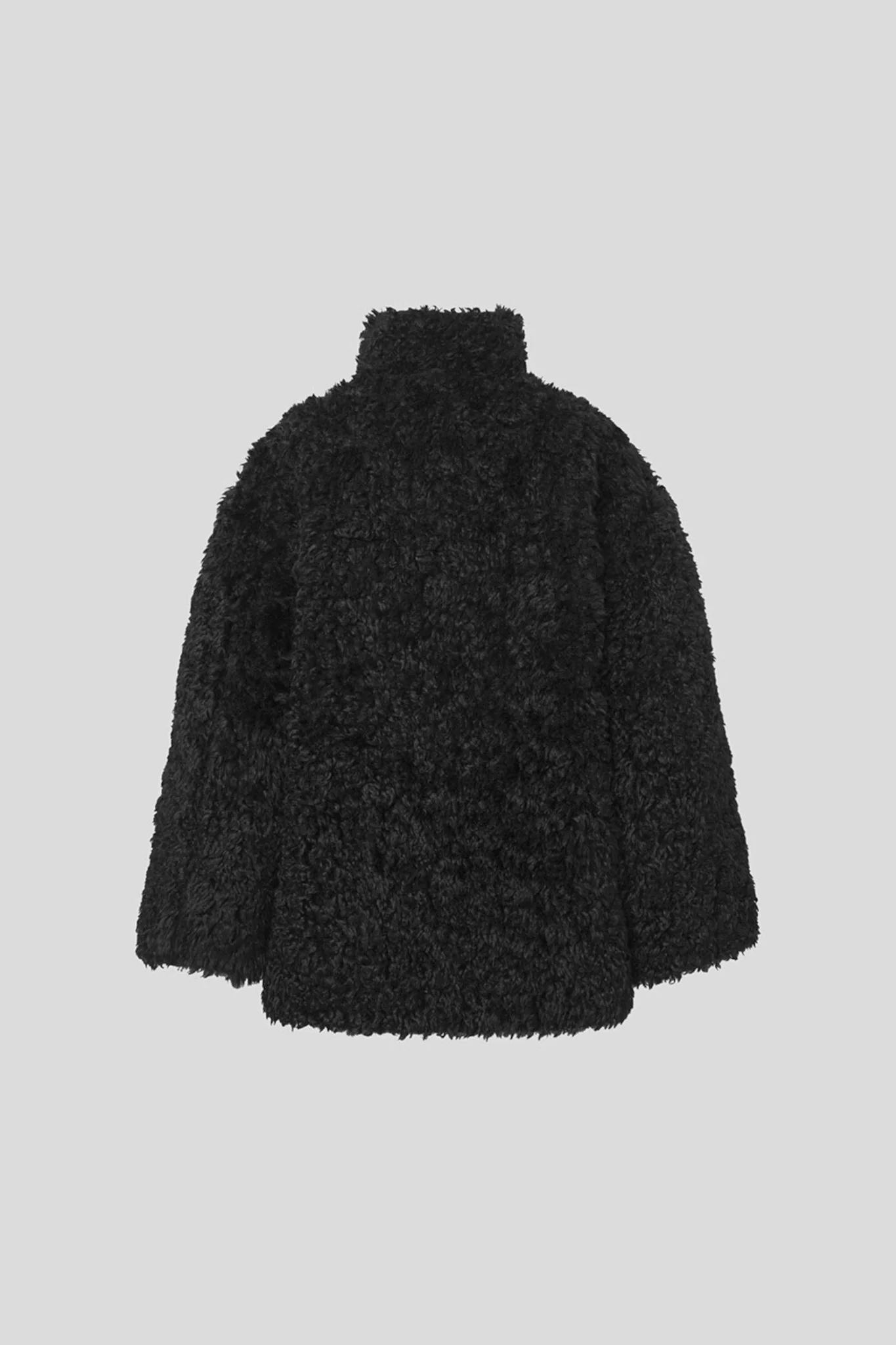 Mia Faux Fur Jacket Black - Image 6