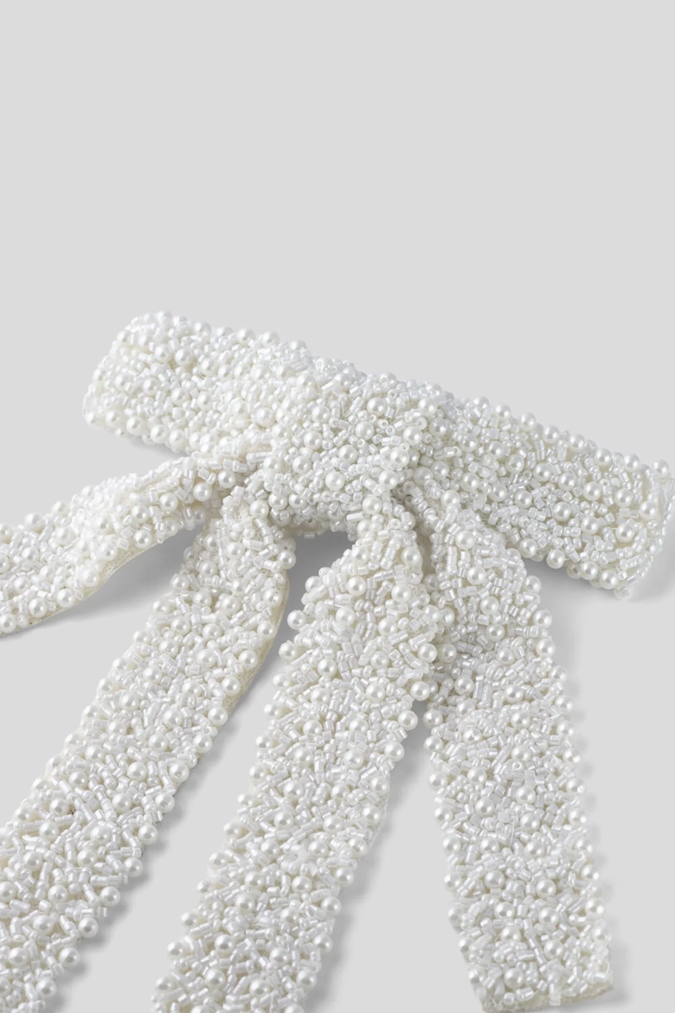 Alba Beaded Bow Off White - Image 3