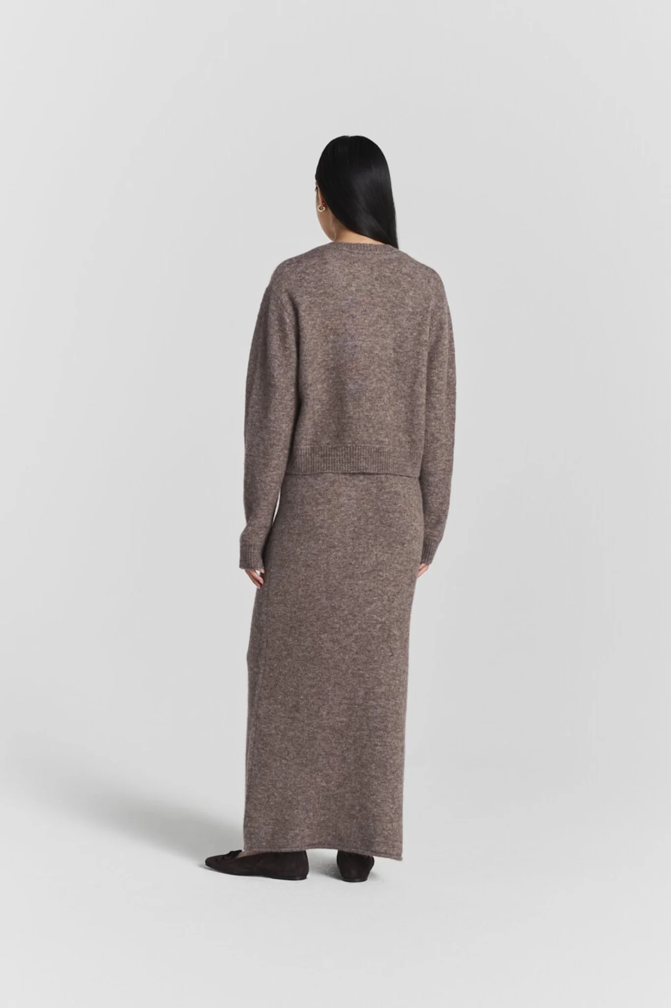 Filippa Knitted Cardigan Dk Truffle - Image 4