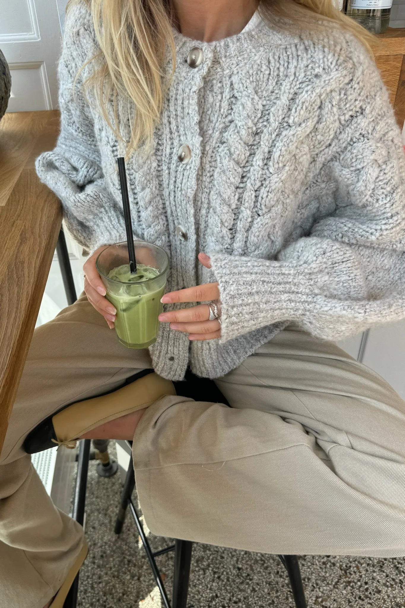 Ella Cardigan Light Greige - Image 8