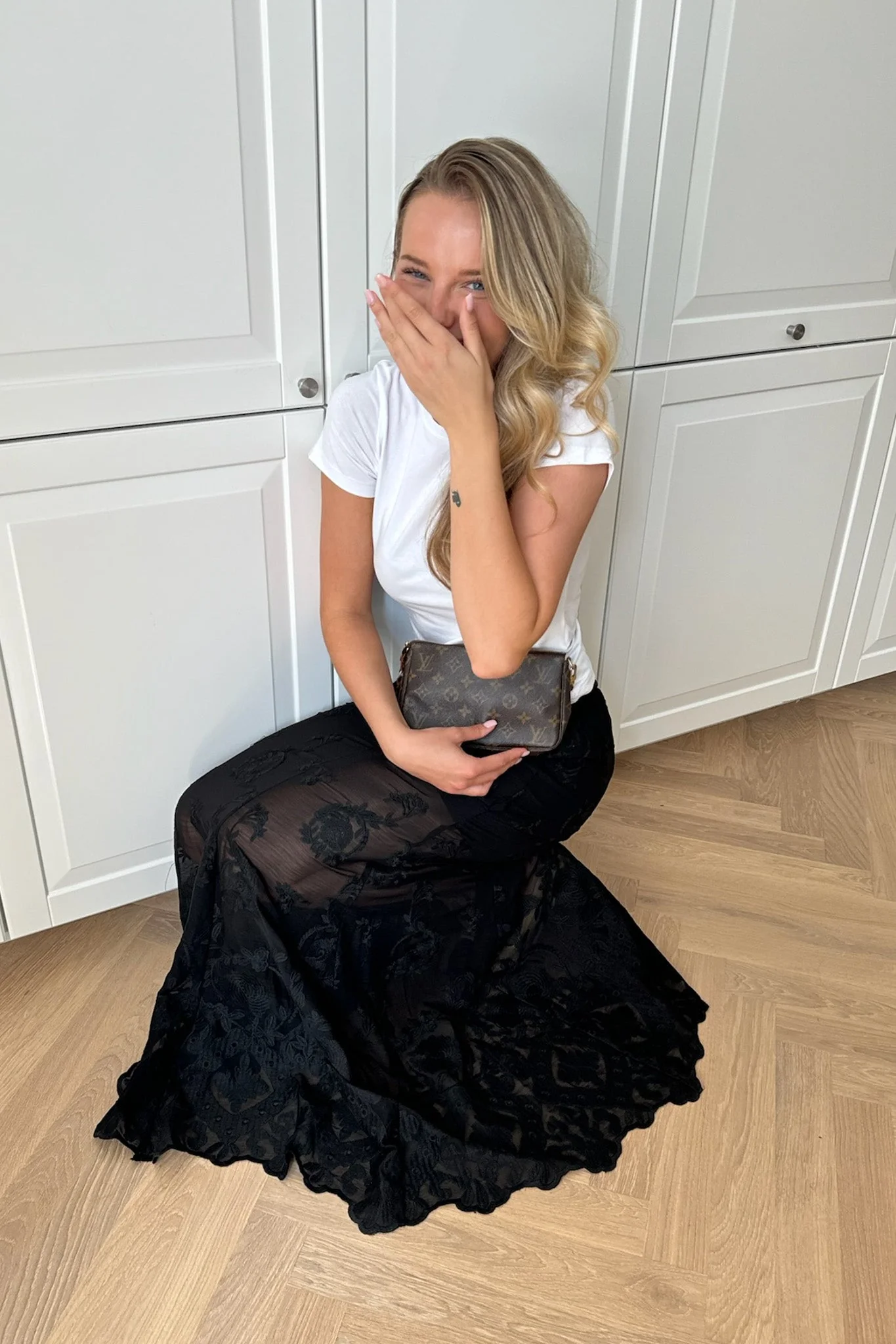 Ellinor Lace Maxi Skirt Vintage Black - Image 2