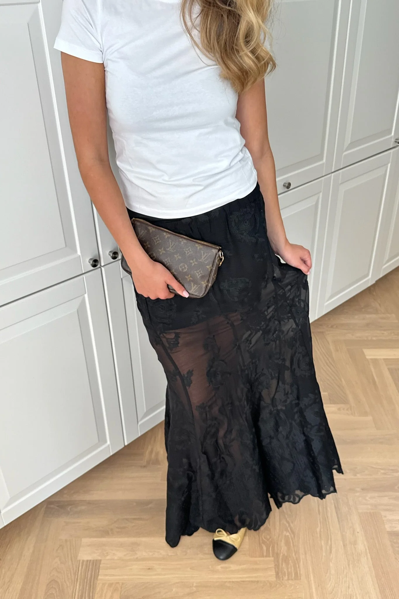 Ellinor Lace Maxi Skirt Vintage Black - Image 3