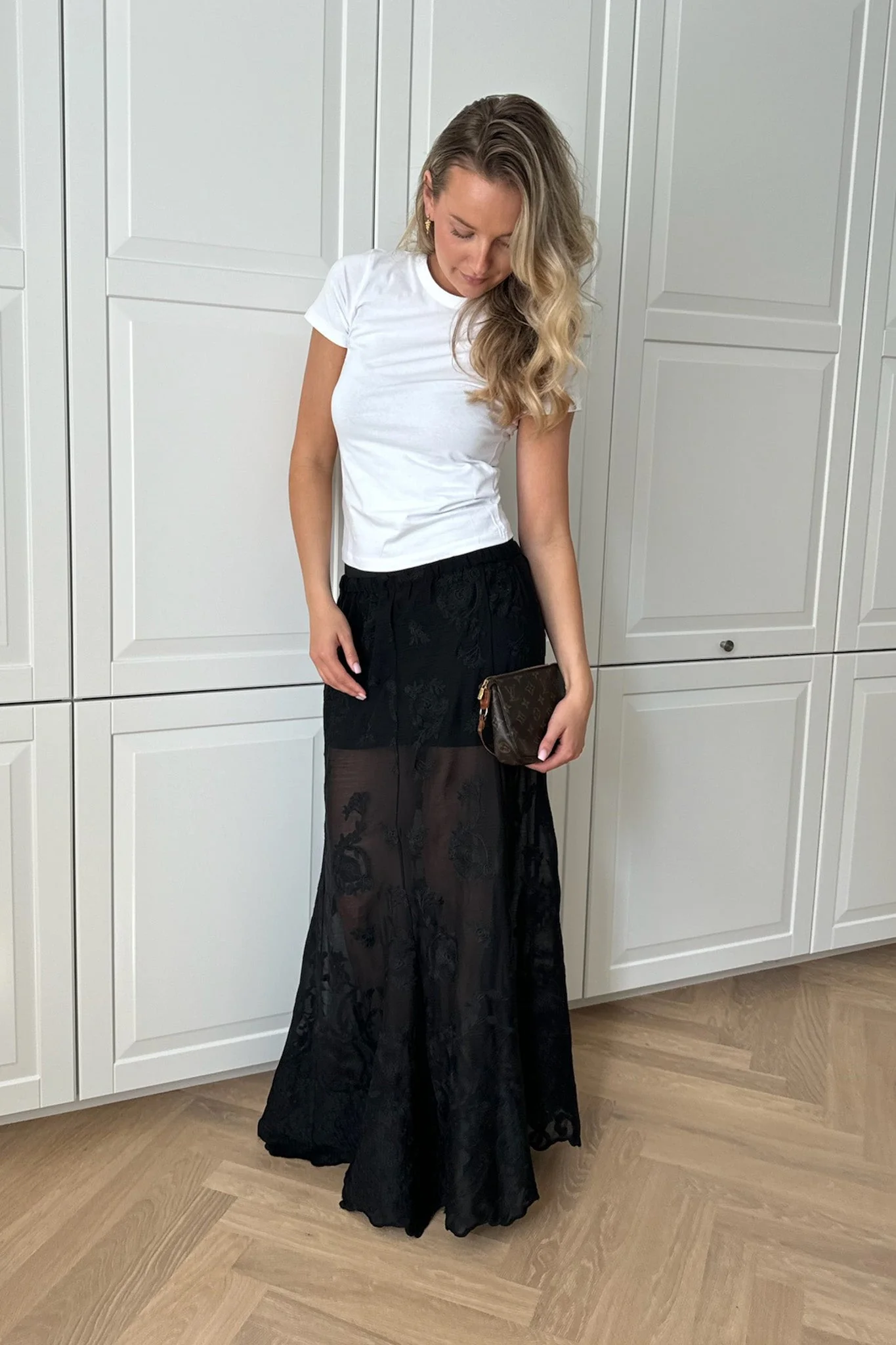 Ellinor Lace Maxi Skirt Vintage Black - Image 5