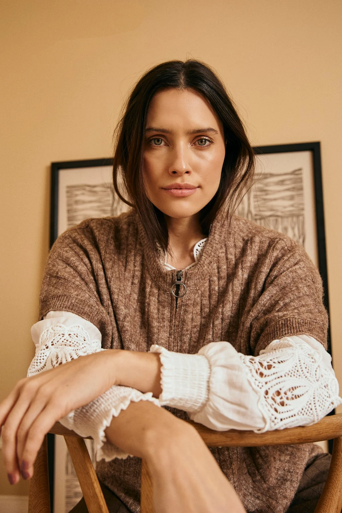 Sanny Cardigan Rain Drum Melange - Image 2