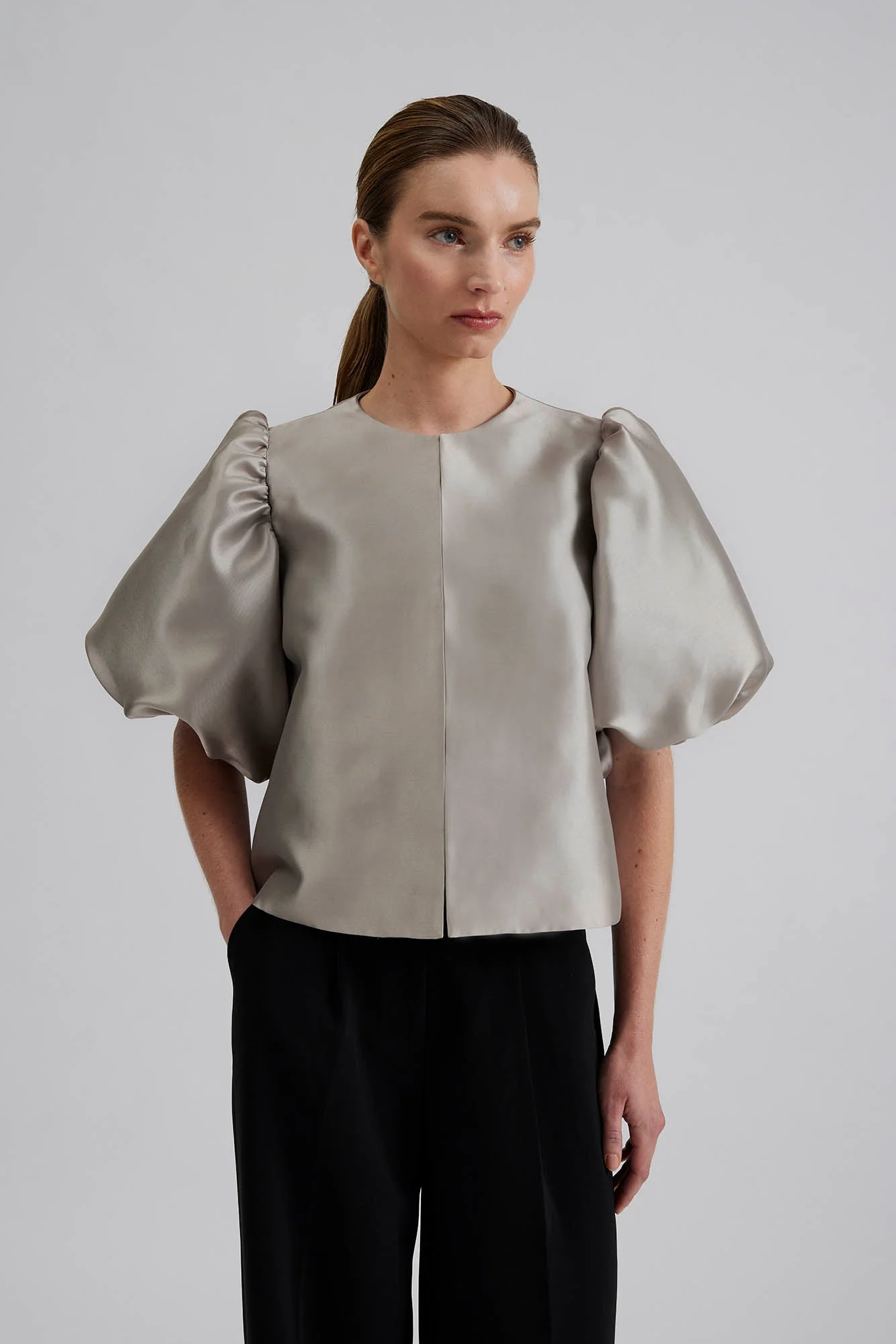 Cleo Blouse Steel Grey - Image 5
