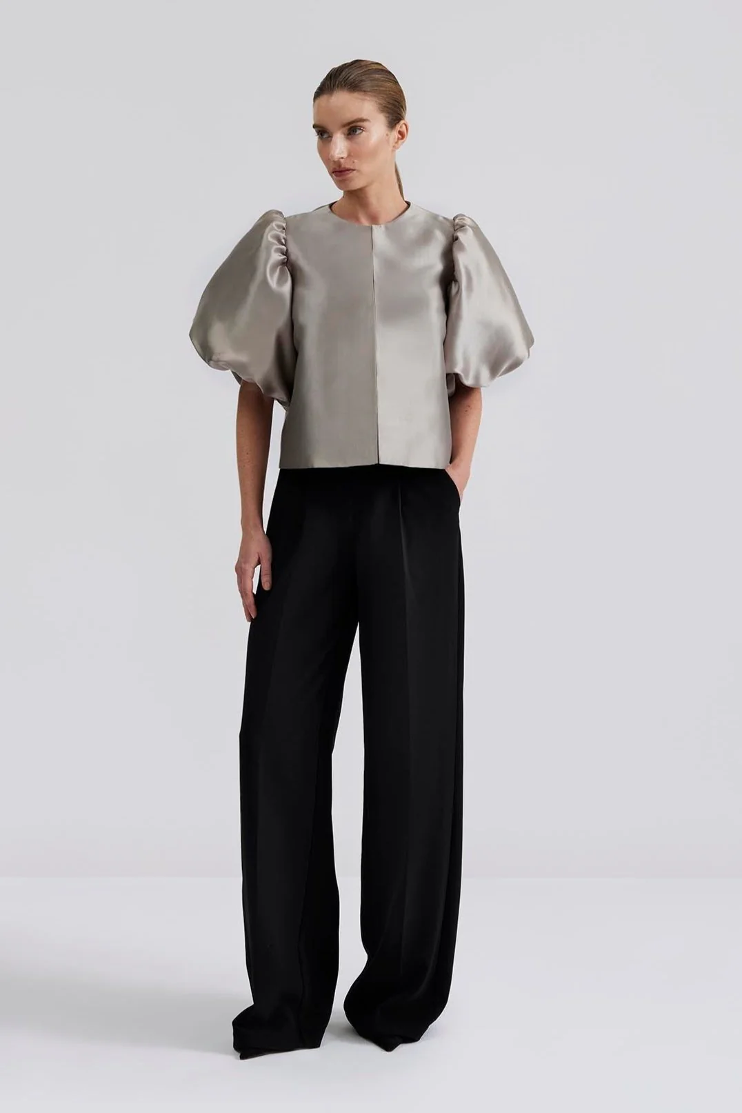 Cleo Blouse Steel Grey - Image 6