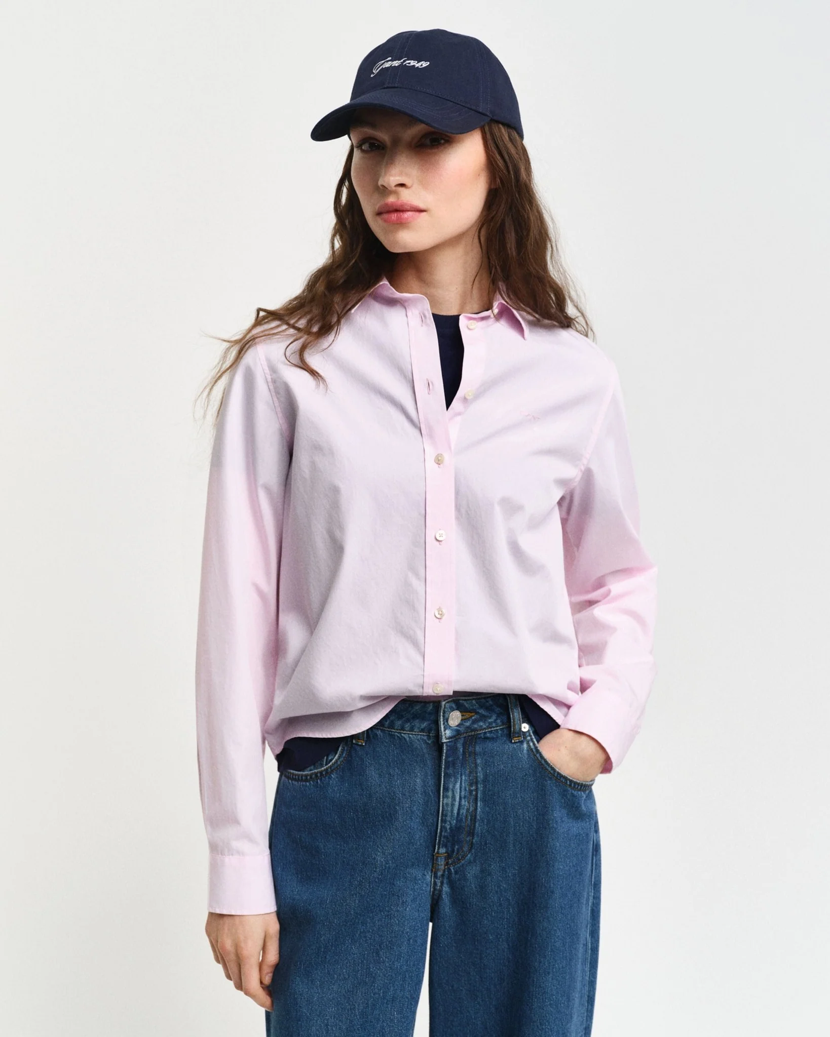 Regular Fit Poplin Shirt Light Pink - Image 5