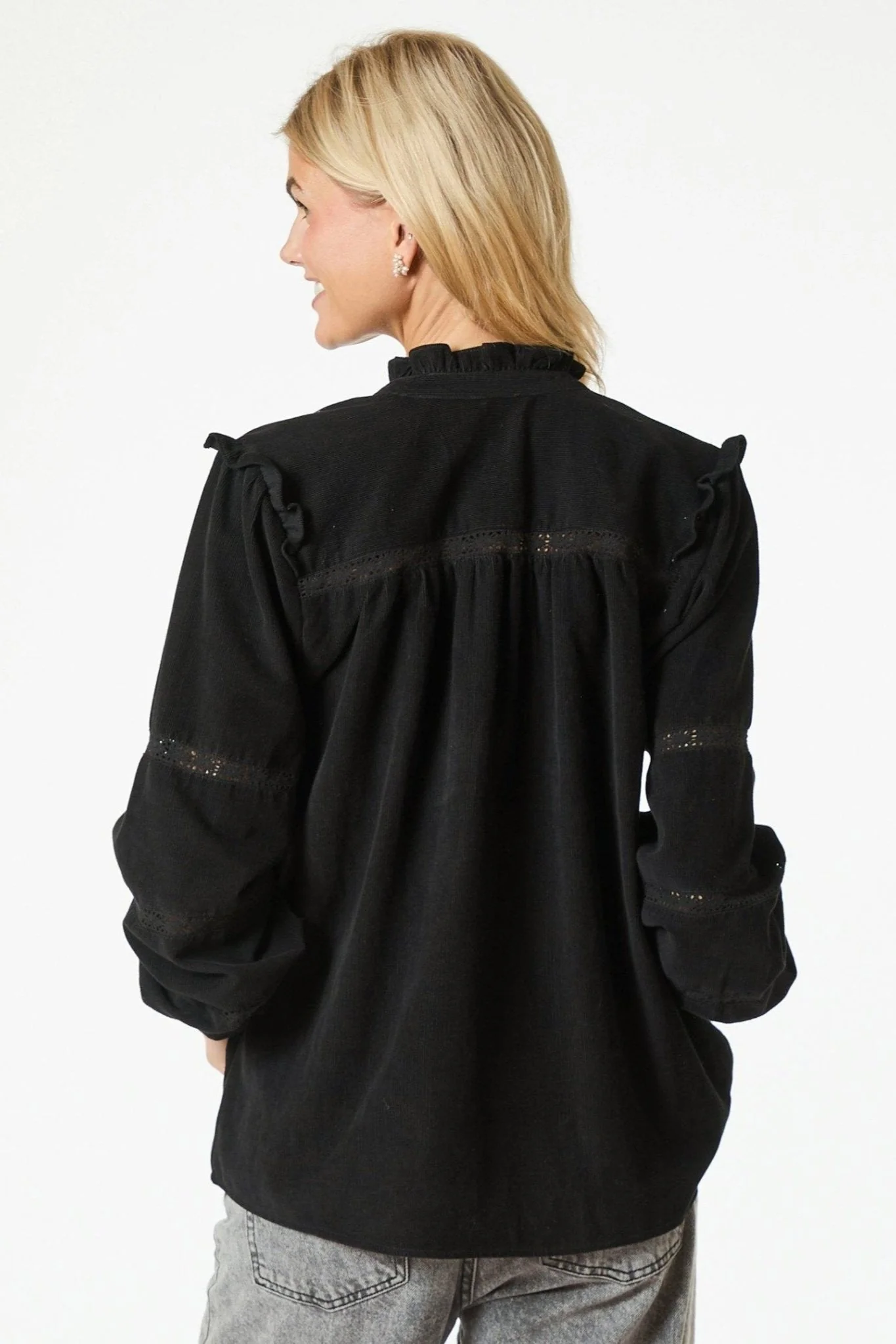 Isala Corduroy Shirt Black - Image 10