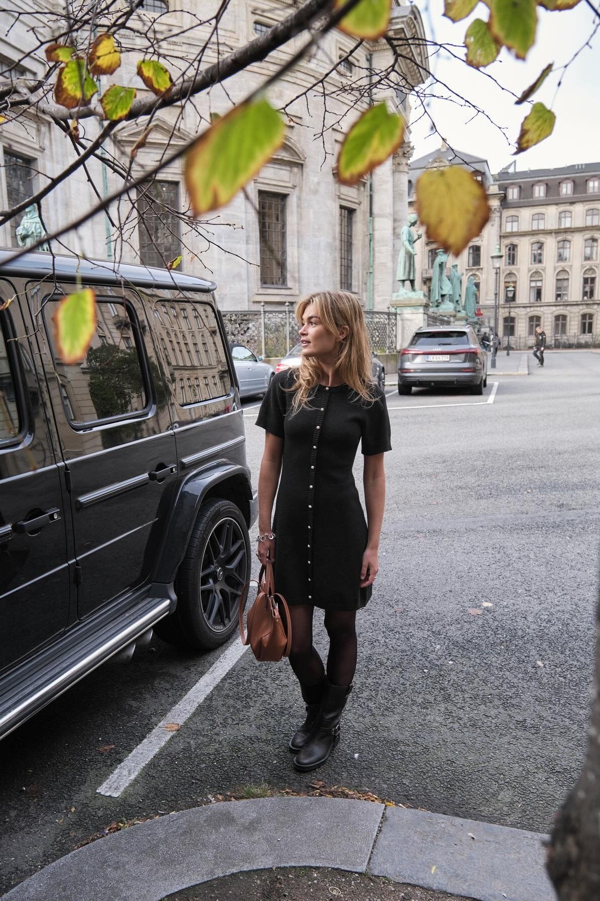 Elise Knit Dress Black - Image 6
