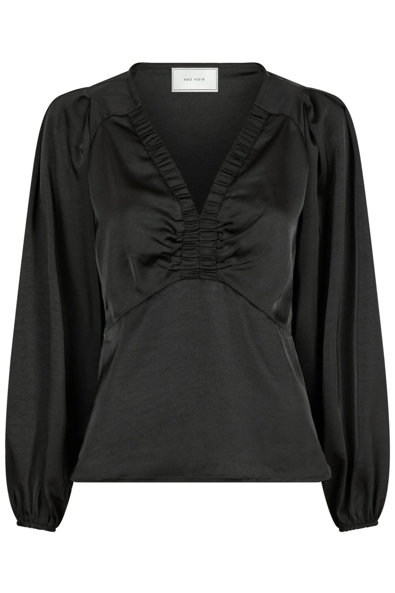 Istana Heavy Sateen Blouse Black - Image 2