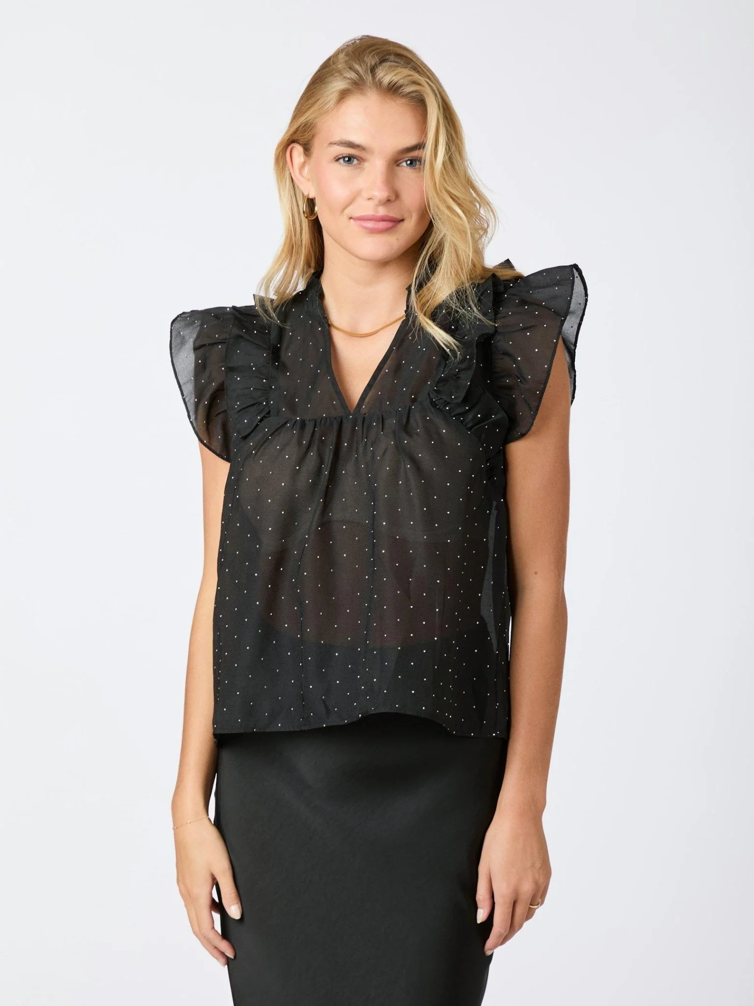 Jayla Bedazzled Top Black - Image 4