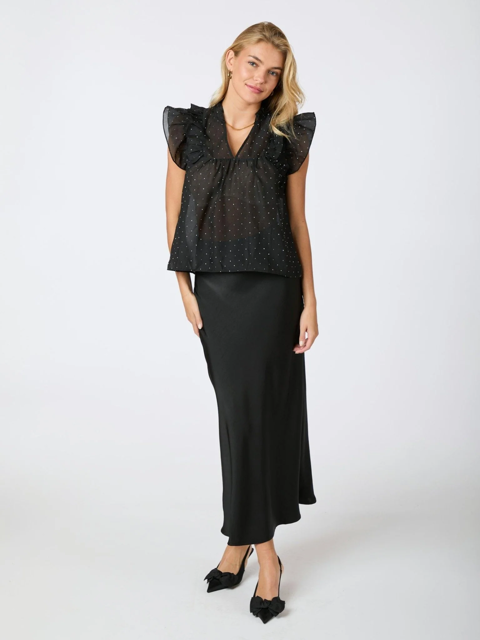 Jayla Bedazzled Top Black - Image 6