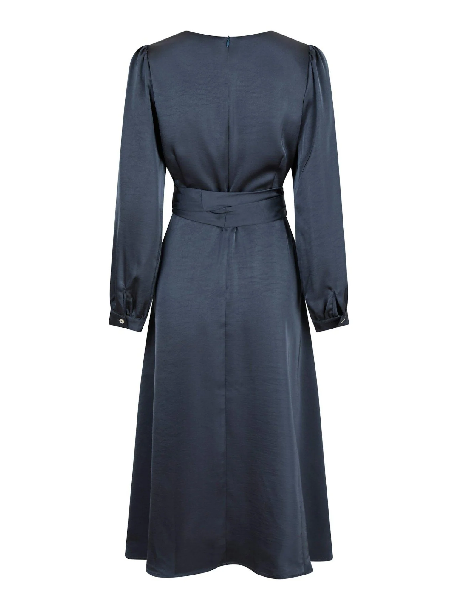 Rimini Heavy Sateen Dress Midnight Blue - Image 7