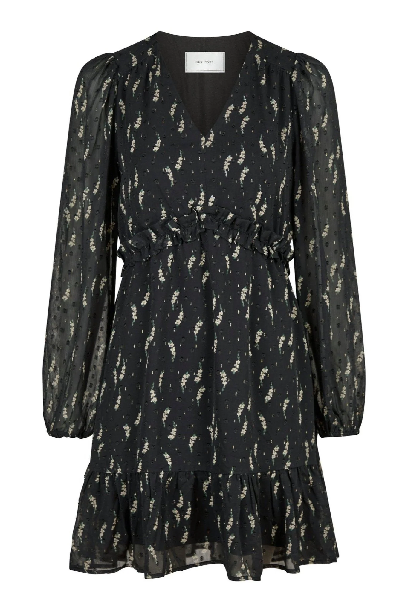 Bethie Flower Branch Dress Black - Image 2