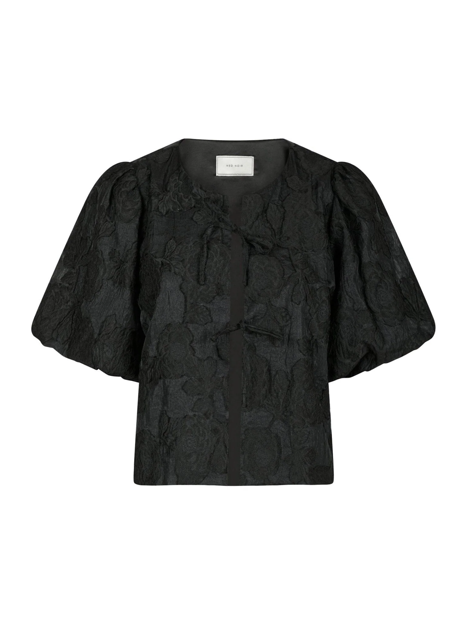 Aska Jacquard Blouse Black