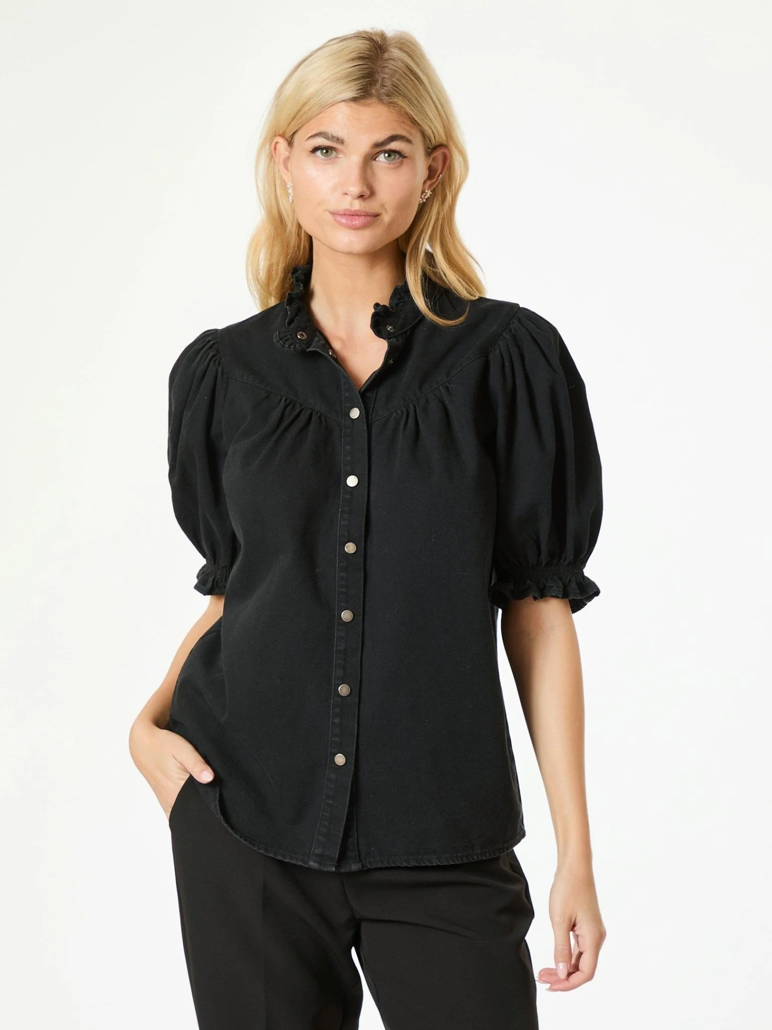Avalon Denim Shirt Black - Image 4