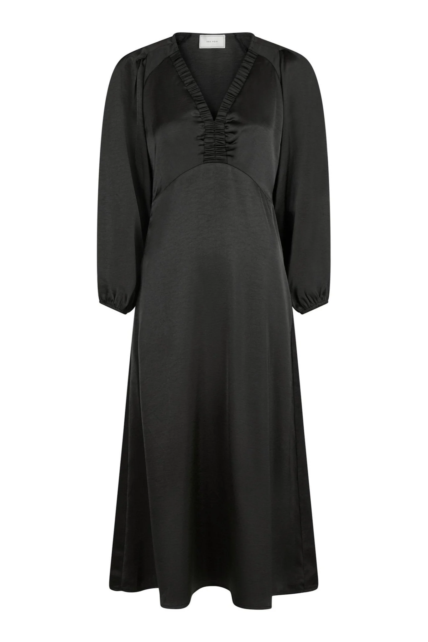 Isobel Heavy Sateen Dress Black - Image 2